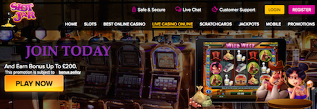 SlotJar Live Casino Free Bonus